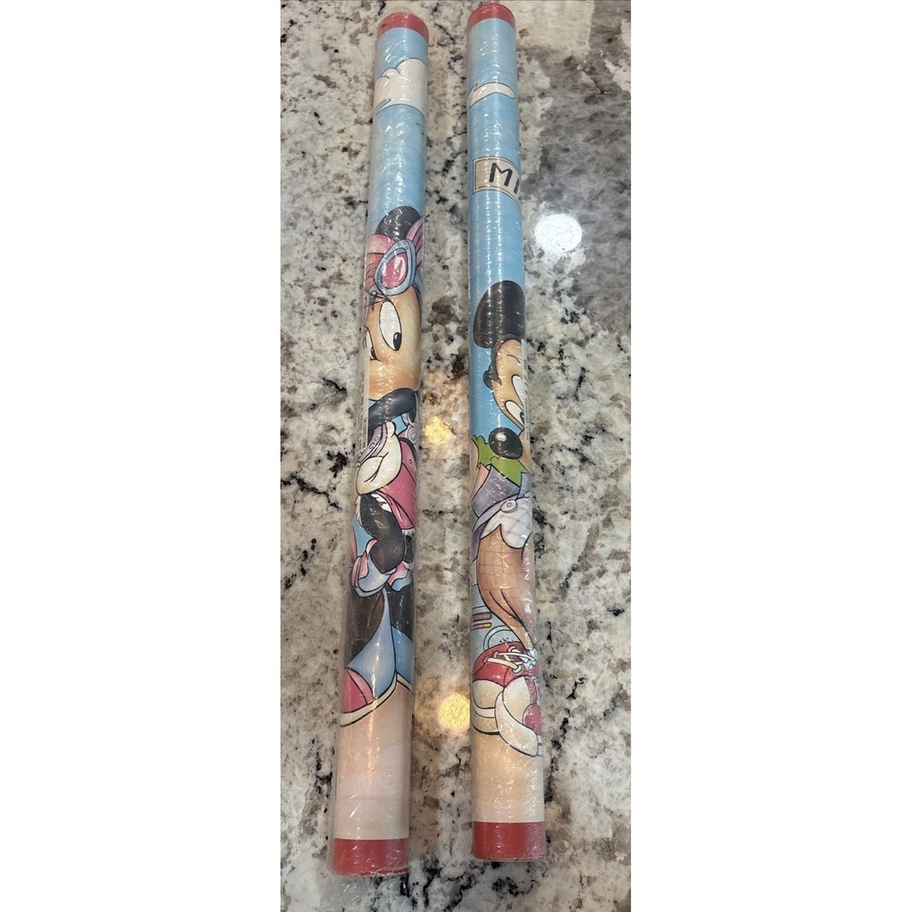 1 Minnie Mouse 1 Mickey Mouse wallpaper border 5 Yards NOS Disney VTG